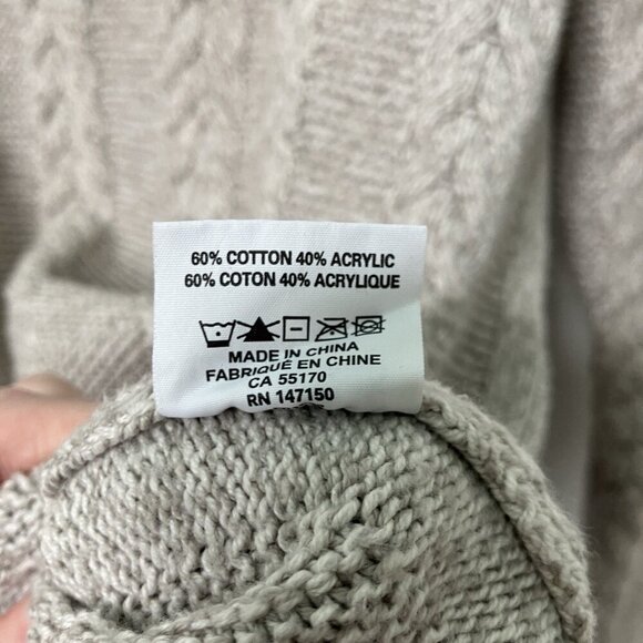 Frank & Oak Sweater Mens M Oatmeal Cotton Blend Long Sleeve Crewneck Neutral - Picture 5 of 6